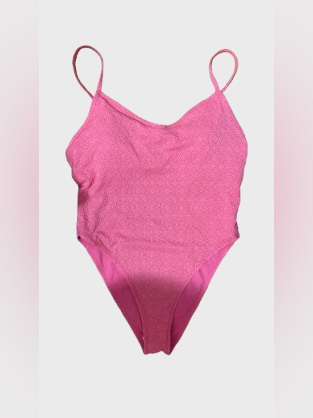 wild fable Hot Pink Textured One-Piece Swimsuit